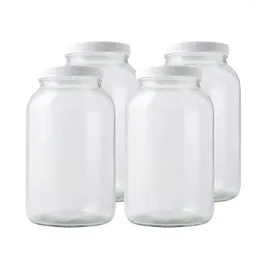 Bowls Gallon Wide Mouth Glass Jar With Lid-Set Of 4