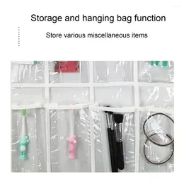 Storage Boxes Closet Door Shoe Transparent 24-pocket Organizer Hanging Bag With 6 Layers Of Non-woven Fabric For Space Behind