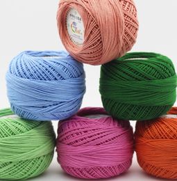 50gpcs 3 Lace Yarn 100 Cotton Yarn for Crocheting Fine Combed Yarn Using 25mm Crochet ship9240629