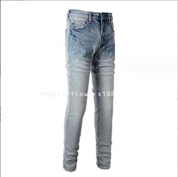 Men's Jeans High Street Skinny Casual Jeans Stretchy Vintage Jeans Wrinkled Slim Skinny Jeans France Style Mens Jeans Fray Hem Jeans Fray Jeans Frayed Jeans