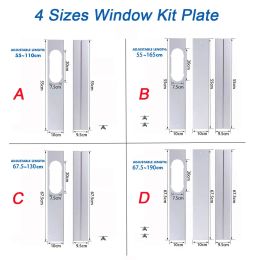 2/3 PCS Air Conditioner Exhaust Hose Portable Window Kit Slide Plate Adaptor Wind Shield Tube Connector