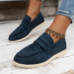 Casual Shoes Loafers Spring Women's Flat Comfort Suede Soft Flats Concise Slip-on Ladies Fashion Versatile Footwear