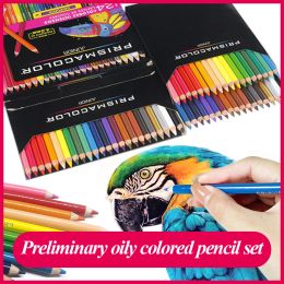 Pencils Prisolor 12/15/24/36/48 Colours Oily Coloured Pencil Set Wood Colour Pencils for Drawing Sketch School Student Art Supplies