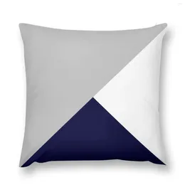 Pillow Tricolour Silver Grey Navy Blue And White Throw Custom Christmas Pillows