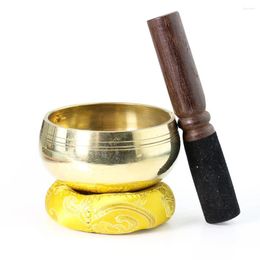 Decorative Figurines Handmade Polished Nepal Solid Copper Buddhism Tibetan Singing Bowl Relax Audio Music Meditation Healing Chanting Yoga