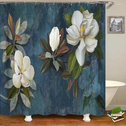 Shower Curtains Curtain Nordic Style Flowers 3D Printing Bathroom Polyester Waterproof Home Decor With Hooks 180x180cm