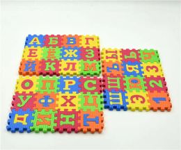 Russia Children Mini EVA Foam Rug Alphabet Mosaic Letters Numbers Floor Soft Baby Mat 3d Puzzle Kids Educational Russian Toys