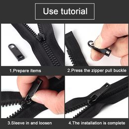 5/10pc Universal Replacement Zipper Slider Metal Removal Zipper Puller Zipper Repair Kit For DIY Craft Sewing Tools Metal Zipper