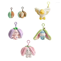 Keychains Fruit Animal Key Holder Portable Keychain Lovely Stuffed Pendant Plush Material Soft Dolls Perfect Gift For Little Ones