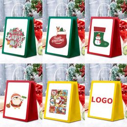 Party Decoration 20PCS 2024 Christmas Gift Bag Net Red Packaging Paper Spot Wholesale