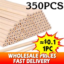 Pencils 350Pcs/lot Ecofriendly Natural Wood Pencils HB Black Hexagonal Nontoxic Standard Pencil School Office Stationery Painting Pen