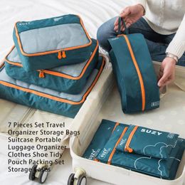 Storage Bags 7PCS Travel Bag Packing Organizer Organizing Holder Underwear