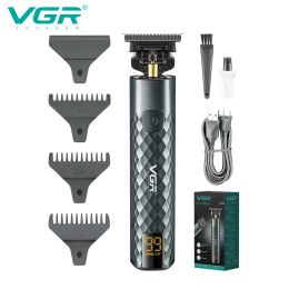 Clippers VGR Hair Clipper T9 Hair Cutting Machine Electric Hair Trimmer Cordless Haircut Machine Bald Head Barber Clipper for Men V077