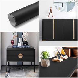 PVC Self-adhesive Wallpapers Vinyl Black White The 3D Stickers for Livingroom Furniture Wall Kitchen Cabinets Home Decorative