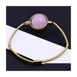 Bangle 2022 Retro Selling Crystal Stone Bead Bracelet Cute Ball Cuff Bangles For Women Girl Jewellery Gifts Accessories Wholesale Drop D Dh0Ls