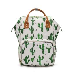 Bags Backpack Suower Lequeen Cactus Baby Diaper Print Changing Nappy Mummy Bag Maternity Large Capacity Stroller Bags