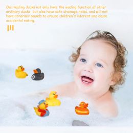 50/20 PCS Rubber Duck Toy Set Kids Bath Pool Bathing Toy Cute Duck Quack Splash Toy With Drain Assorted Floating Duck Kids Gifts