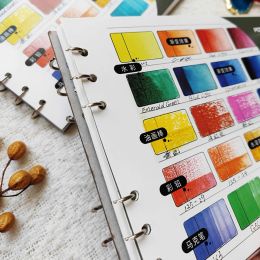 Notebooks 300gsm Cotton Paper Colouring Books Potentate Colour Test Drawing Card Notebook for Watercolour Colour Pencil Marker Pens Art Supply