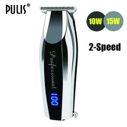 Trimmer Pulis Professional Hair Clipper High Power Electric Hair Trimmer with Digital Display Home Barber Bald Tool Head Shaver Hine