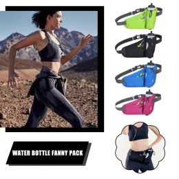 Bags 4 Color Running Waist Bags Water Bottle Holder Outdoor Camping Hiking Fitness Men Women Bicycle Cycling Belt Sports Fanny Packs