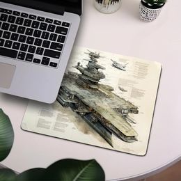 Table Cloth 24x20cm Mechanical Structure Of Aircraft Ships Series Large Gaming Mouse Pad Computer Mat Desk For PC Keyboard