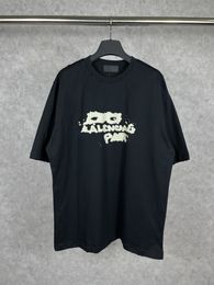 Designer Men's T Shirts Summer Hand drawn graffiti unisex pure cotton short sleeved T-shirt