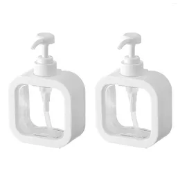 Liquid Soap Dispenser 2pcs 500ml Large Capacity Hand Wash Transparent Kitchen Replacement Plastic Bottle Press Type With Pump Empty Bathroom