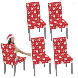 Chair Covers Cover Christmas 4pcs Slipcovers Dining Decor Create A Mood Protect Chairs Easy To