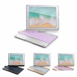 Tablet Pc Cases Bags Wireless Bluetooth Keyboard Case With 7 Colors Led Backlit 360 Degrees Rotatable Er For Ipad Pro 9.7 Air Drop Del Otl40