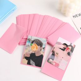 50pcs/pack Ice Cream Colour Card Bag Photocard Sleeves Idol Photo Cards Protective Storage Bag PP Frosted Card Film