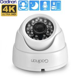 Other CCTV Cameras Gadinan 4K 8MP IP Camera Face Detection H.265+ Onvlf Dome Indoor Audio CCTV Wide Angle 2.8mm Security Camera POE Optional XMEye Y240403