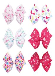 5 Inch Kid Girl Valentine Hair Bow Love Heart Hairpin Valentine039s Day Gift Barrettes Child Hair Accessories New 20205306185