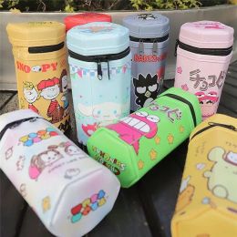 Bags Cute Pencil Cases Kawaii Pencil Box Pen Holder PU Waterproof Girls School Supplies Standing Pens Case Tube Cartoon Anime Cases