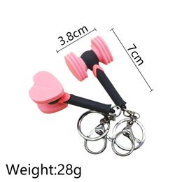 2023 Korean stars Love Hammer Keychain Cut Rescue Stick Key Ring For Men Women Car Bag Pendant Toy Jewellery Fan's Gift