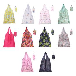 Storage Bags Washable Large Grocery Bag Heavy Duty Printing Tote Eco-Friendly Pouch Reusable Foldable Shopping