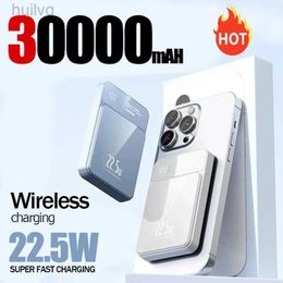 Cell Phone Power Banks 30000mah 15w Wireless Powerbank Super Fast Charging Magnetic Qi 22.5w Magsafe Charger Power Bank For Iphone 15 14 Samsung 2443