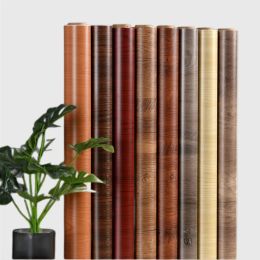 60/80cm Wood Grain PVC Stickers for Wardrobe Cupboard Furniture Waterproof DIY Self Adhesive Removable Wallpaper Home Decor Film
