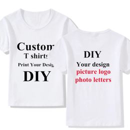 Custom Chirdren T-Shirts DIY Print Your Design Boys/Girls DIY Tee Shirts TopsFront and Back DIY Print Contact Seller Frist 240318