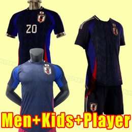 2024 Japan Soccer Jerseys 24 25 home blue TSUBASA ATOM Japanese 2025 Football Shirt HONDA KAGAWA OKAZAKI Men Kids child adult Full Set