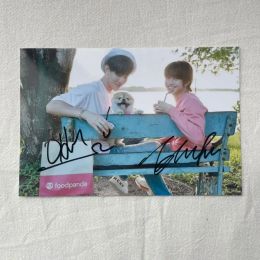 Cards Thailand Stars Drama Until We Meet Again ohm fluke Signature Photo 6Inch Not Printing Handwritten Collection Photo Picture