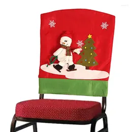 Chair Covers Christmas Dining Snowman Cover For Protecting And Decorating Chairs Washable Removable