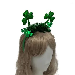 Party Supplies StPatrick Shamrock Flower Headband For Family Gathering Carnival Celebration Props Headwear Traditional Festive Hairhoop HXBA