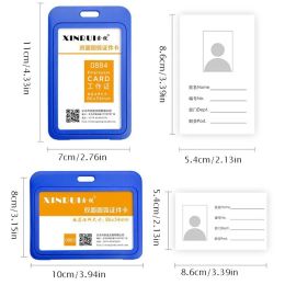 1PC Plastic Chest ID Tag Staff Work Pass Card Cover Multicolor Retractable Card Cover Office Employees Name Badges Holder