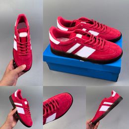 2024 New Designers Casual Shoes Handball Hot Red White Striped Men Women Trainers 36-45