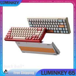 Keyboards Luminkey65 Game Console Mechanical Keyboard Kit Hot Swap 3-Mode 2.4G Bluetooth Wireless Keyboard Customised Office Game Keyboard GiftL2404