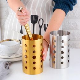 Kitchen Storage Stainless Steel Set Golden Cooking Tool Egg Mixer Kitchenware Chopsticks Tube Spoon Colander