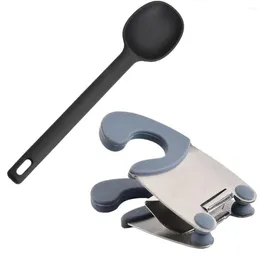 Spoons Non-slip Spoon Safe Multifunction Easy To Operate Efficient Mixing Pick Up Cooking Accessories Rubber Clamp Cosy