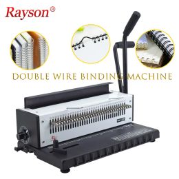 Punch Factory RAYSON TD1231 34 Holes Metal Double WireO Punch Binding Machine A3A4 Puncher Binder For Office School Business