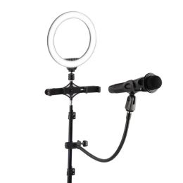 Desk Mic Stand Universal Hose Shelves with Heavy Duty Desk Clamp Microphone Stand Mic Clip Holder Mic Arm Desk Mount