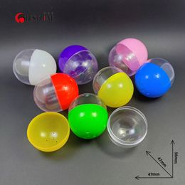 20Pcs Diameter 47x56MM 1.85*2.2Inch Plastic PP+PS Empty Toy Capsules Surprise Ball For Vending Machine Can Fill With Toys